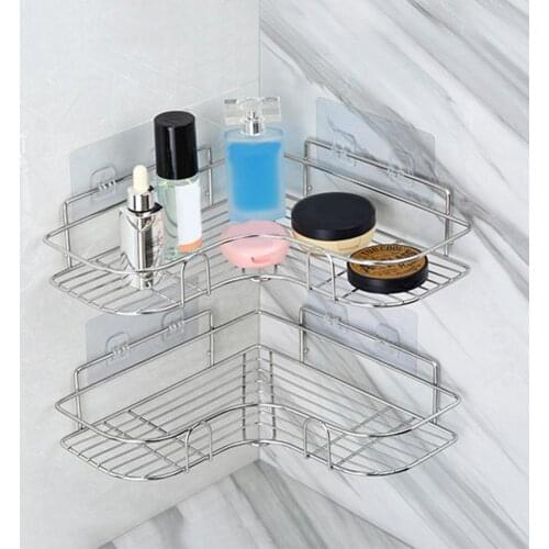 Punch-free Kitchen Triangle Storage Rack Bathroom Bathroom Corner Rack Bedroom Wall Hanging Wall Storage Shelf