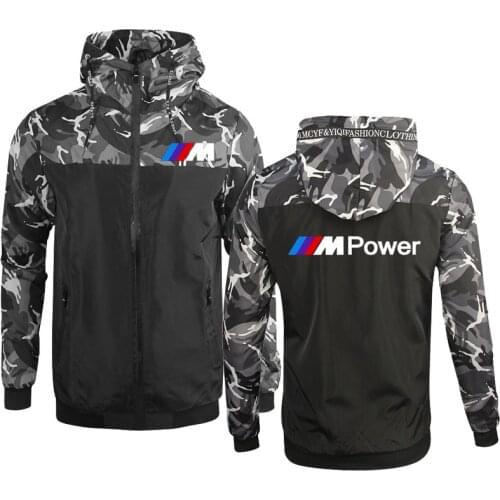 Fashion casual Mens Zip Jacket Brand Bmw M car logo Printing Mens Jacket Power Spring Autumn Cotton Men Clothing