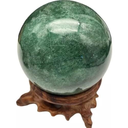 MOKAGY 70mm Natural Green Strawberry Crystal Sphere Quartz Stone Ball 1pc