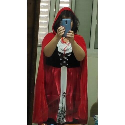 New Little Red Riding Hood Costume Queen Dress Halloween Cosplay Uniform Adult Cosplay Costume party XXXL