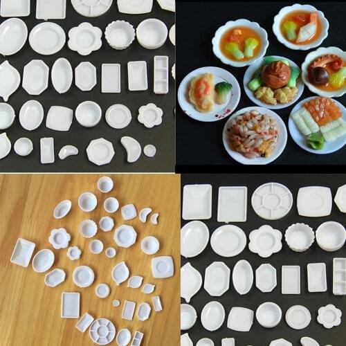 Wholesale Doll Accessories Kitchen Mini Tableware Miniatures Cup Plate Dish Decor Toys for Kids Girls 33pcs/Set