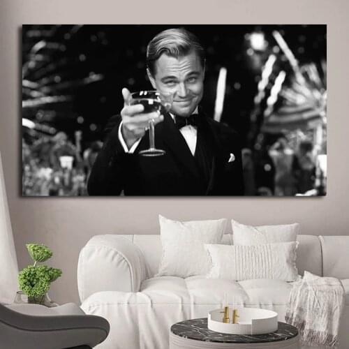 The Great Gatsby Movie Leonardo DiCaprio Poster Canvas Painting Modern Wall Art Print Pictures Cuadros for Living Room Decor