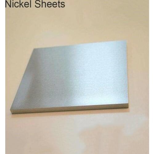 1Pcs Pure Nickel Sheets Plate Electroplating Anodes Experiment DIY Material Thickness 0.8/1/2/3mm 100*100 100*200 200*200