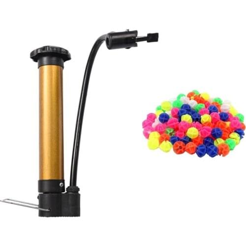 Portable Mini Bicycle Pump High Pressure Cycling Hand Air Pump with 108Pcs Bicycle Round Decorative Colored Beads
