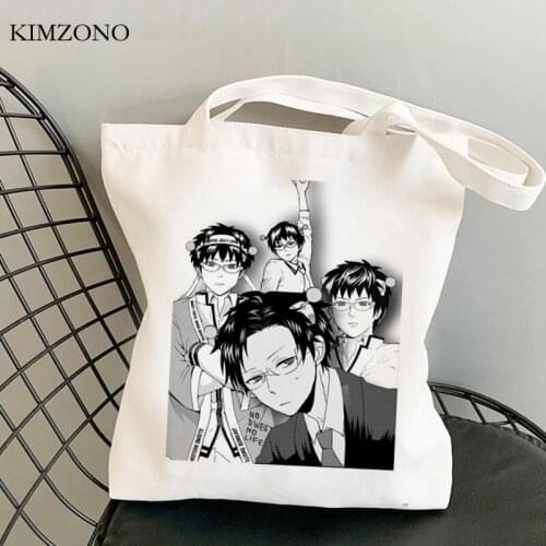 Saiki k shopping bag eco bolso grocery jute bag bolsa shopping bag bolsas reutilizables tote shoping sac tissu