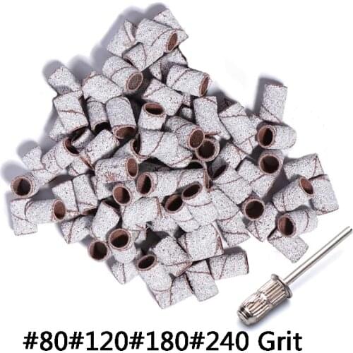 80#120#180#240# Zebra Sanding Bands Foot Care Polishing Manicure Gel Polish Remover Replacement Tools Cutter Nail Dril Bits
