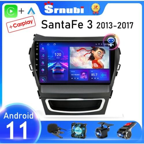 Android10.0 Car Radio for Hyundai Santa Fe 3 2013-2017 RDS DSP 4G ENT WIFI Auto Audio 2 Din IPS 4G+64G Navigation GPS Head Unit