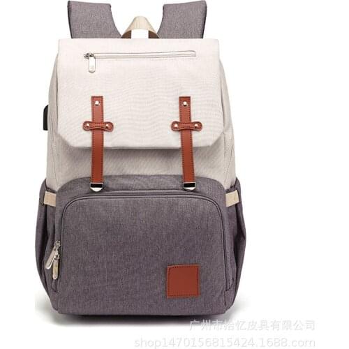 Mommy Diaper Bags Backpacks Mother Large Capacity Travel Nappy Bags With Changing Mat And USB Baby Bottle Warmer Nursing Bag