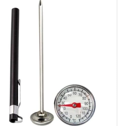 -10 to 120 ° C New Stainless Steel Thermometer Kitchen Probe Food tea water Meat Milk Coffee Foam BBQ temperature thermometer