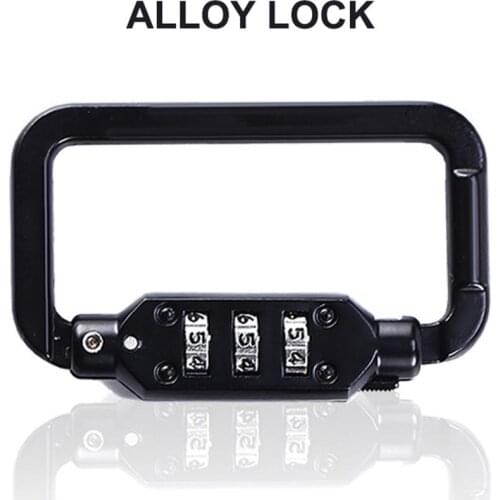 Motorcycle Helmet Lock Cable Heavy Duty Combination Lock Carabiner For Motorbike Bicycle Helmet
