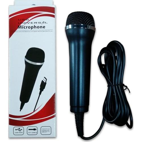 USB 7Ft Cable Wired Microphone High Performance Video Karaoke MIC Chatting Network for PS 2/PS 3/PS4/Wi i/XboxOne/360 Console PC