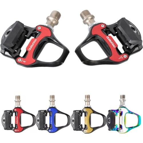 PROMEND SPD-SL Cycling Road Bike Bicycle Self-locking Pedals Ultralight Aluminum Alloy 2 Sealed Bearing Bicycle Pedal Bike Part