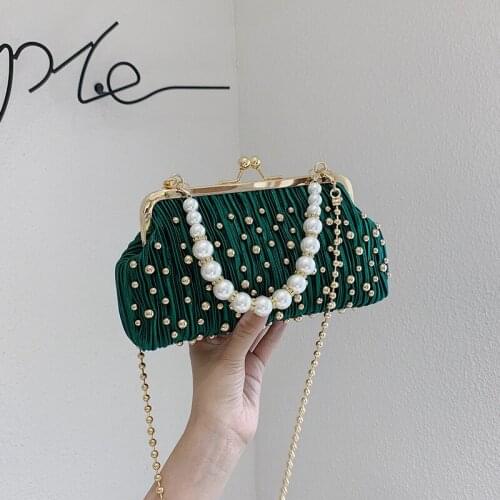 2020 Fashion Summer Crossbody Bags for Wome High Quality Small Shoulder Messenger Bags For Women Chain Pearl Women Bags Sac