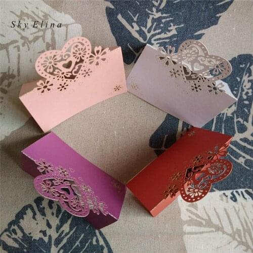 10pcs Laser Cut Heart Shape Seat Card Table Name Card Wedding Venue Card Party Celebration Invitation Decoration 5ZSH879