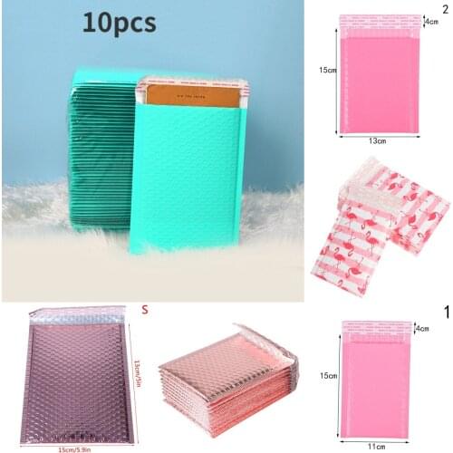 10pcs Usable Space Teal Poly Bubble Mailer Envelopes Padded Mailing Bag Self Sealing Packing Bags Envelope Knife