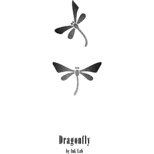 20MM×15MM Mini Dragonfly Tattoo Sticker Waterproof Men and Women Long Lasting Dark Gothic Wrist Clavicle Exquisite