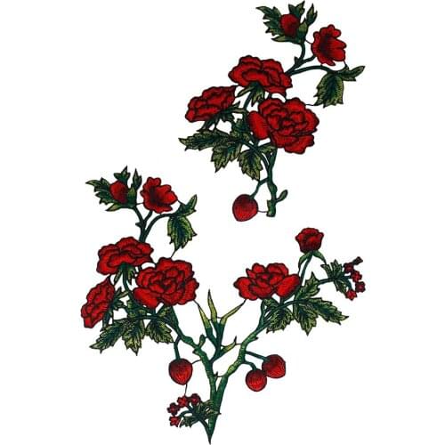 Flower Embroidery Applique Water Soluble Motif Patches Embellishment Sew on Women Dress Decorated Sewing 5 sets