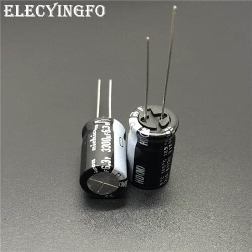 5pcs/50pcs 3300uF 6.3V NICHICON HD Series 12.5x20mm Extremely Low Impedance 6.3V3300uF Aluminum Electrolytic Capacitor