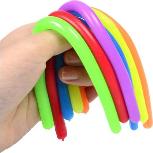 New 5Pcs TPR Elastic Noodles Stress Reliever Toy Vent Noodles Antistress Hand Adult Toys Children Squeeze Sensory Toys Gift