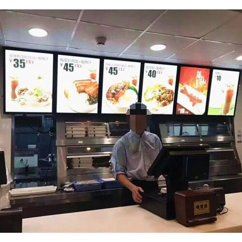 6PCS/lot)Ultra Thin Magnetic Aluminum Frame LED Illuminated Menu Light Box,Slim Advertising Lightbox-A1 Size,Portrait Frame