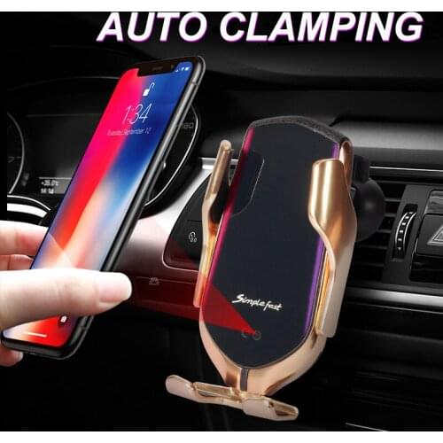 Automatic 10W Car Wireless Charger Fast for iPhone XS 11 Samsung S10 Note10 Xiaomi Infrared Sensor Car Phone Holder Charger