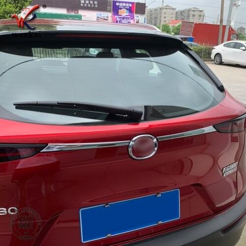 For Mazda CX-30 CX 30 CX30 Car Accessories Tailgate Rear Trunk Door Trim Sticker ABS Chrome 2pcs