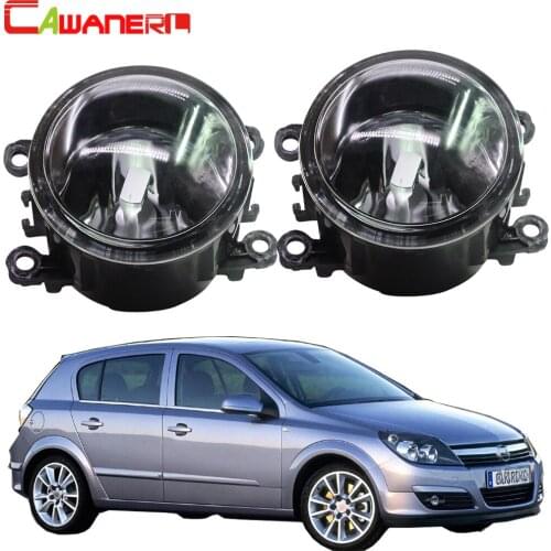 Cawanerl For 1998-2010 Opel Astra G H Car Accessories Fog Light Assembly Lampshade + H11 LED / Halogen Lamp DRL 12V