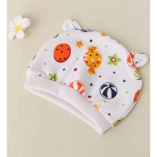 Baby Hat Cartoon Floral Print Cute Newborn Boys Girls Cap Beanie Rabbit Ear Decoration Warm Autumn Spring Infant Children Hats