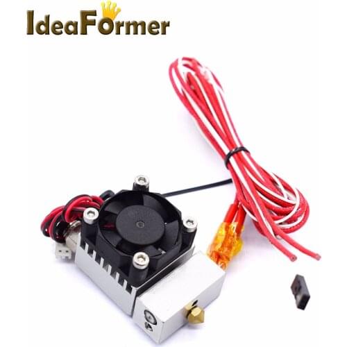3D Printer Hot End 2 In 1 Out Double Color Extruder Cyclops Single Head 12V/24V 0.4mm 1.75mm with Cooling Fan 3D Printer parts