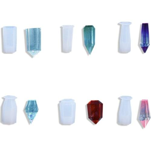 DIY Epoxy Mold 6 Three-dimensional Pendulum Silicone Resin New Product Mold Mirror Jewelry Creative Handmade Pendant Gift