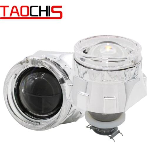 TAOCHIS 2.5 Inch WST Projector Lens Kit Bi Xenon With Shroud APP Control Angel Eyes Modify Head Light