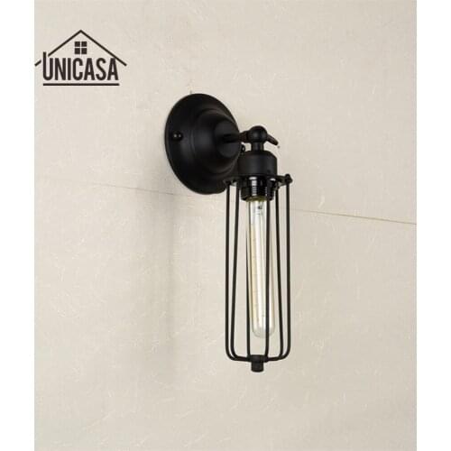Wrought Iron Wall Lights Kitchen Lobby Antique Wall Sconces Black Industrial Chandelie Lighting Modern Indoor Swing Shade Lamp