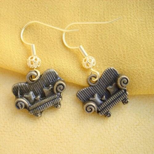 RED SNAKE Great Value! Vintage Retro Style Jewelry Gunmetal Sofa Earrings Cooper Dangle Earring for Women EB0057