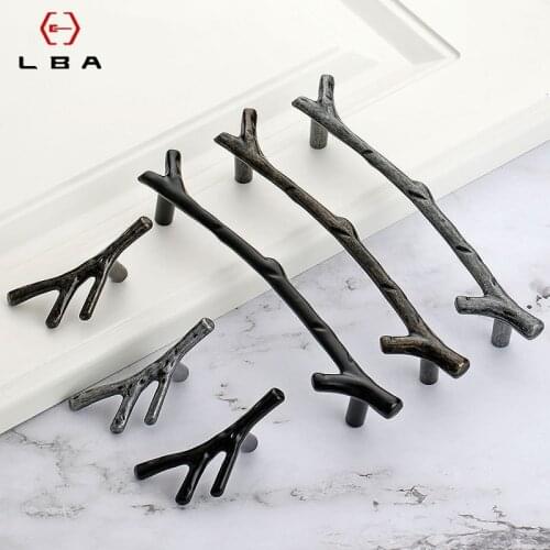 Creative Novelty Tree Branch Furniture Cabinet Hardware Door Handle Zinc Alloy Fashion Closet Drawer Flush Hardware Knobs
