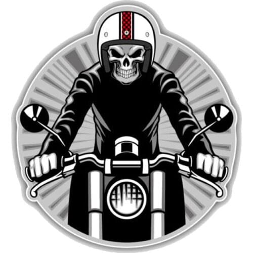 Fashion Auto Decoration Evil Biker Personality PVC High Quality Car Sunscreen Waterproof Sticker ,18CM*13.5CM
