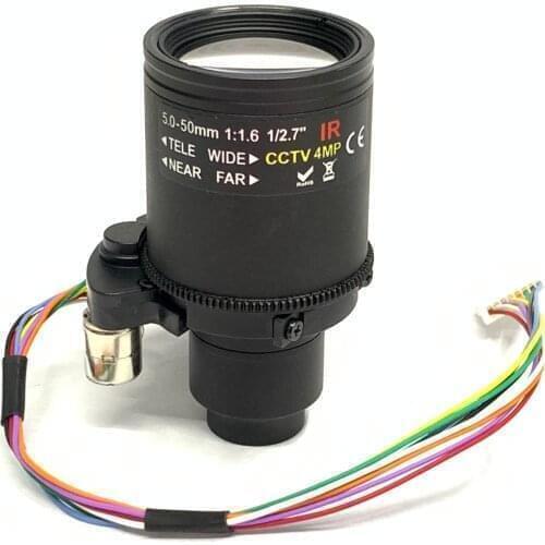 SL-0550MFZ 4.0mp M14 5-50mm Auto Zoom/Auto Focus 4.0mp F2.0 Motorized Varifocal CCTV lens for IP Video surveillance camera