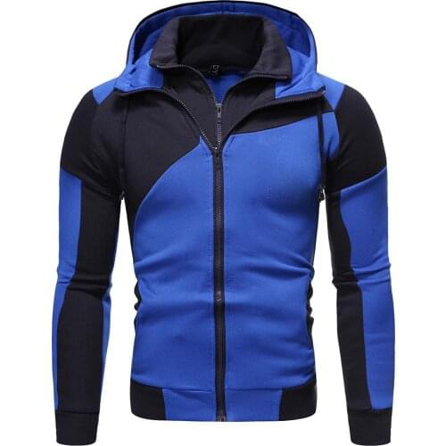 Mens Brand Hoodies Sweatshirts Autumn Patchwork Hoody Fleece Tracksuit Winter Warmer Zipper Hooded Running Sports Coats M-3XL