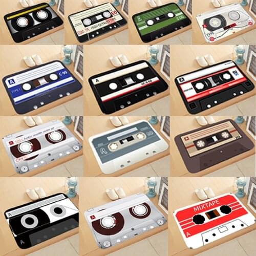 Retro Cassette Music Tape Floor Mat Multiple Choice Funny Entrance Door Mat