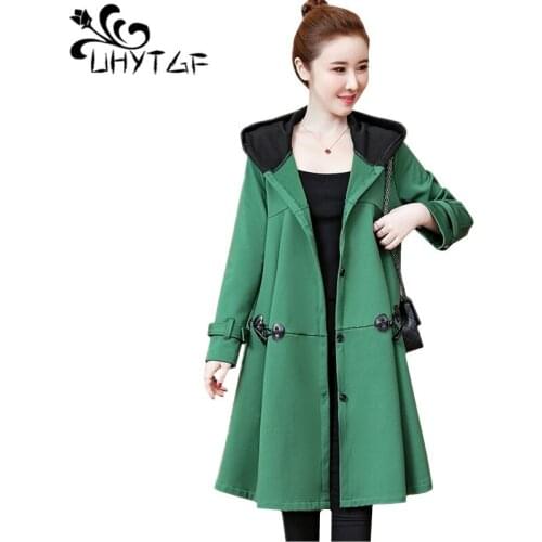 UHYTGF Autumn winter coat womens Casual loose 5XL plus size sweatshirt hoody plus velvet thick warm female jacket hoodie 1074