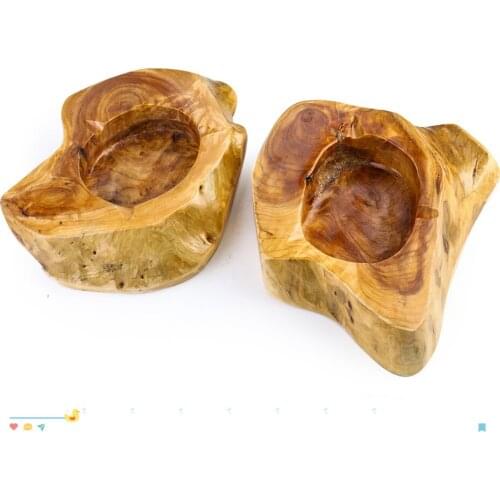 Natural Solid Wood Ashtray Creative Personality Home Living Room Wooden Office Fall Resistant Extra Large Ashtray Storage Tray