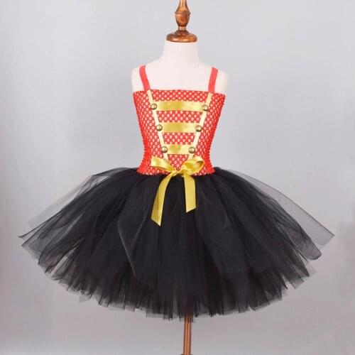 Ringmaster Tutu Dress Black/Red Tulle Dress Girl Ringmaster Birthday Fancy Costume Kid Halloween Costume Girls Cosplay Clothes