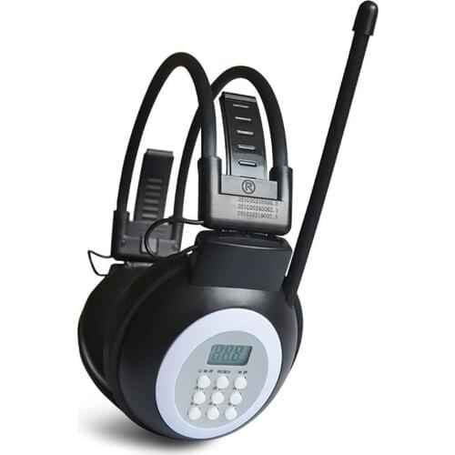 HRD-308S Portable Digital Wireless Headphone 50-108MHz FM Radio Stereo Headset Noise Cancelling Headphones