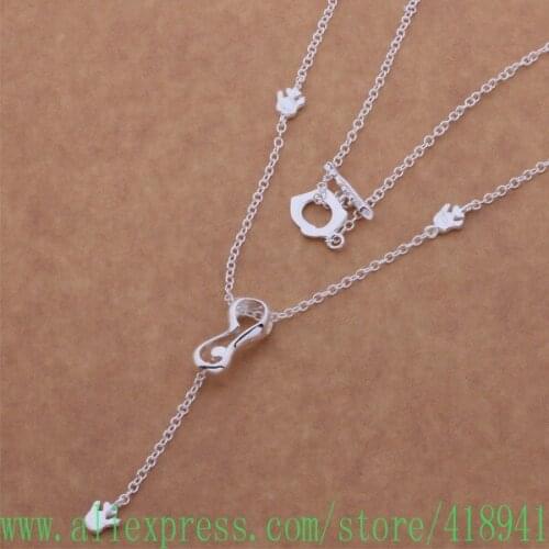 Silver Plated Necklace, Silver Plated fashion jewelry Real heart necklace /evdanmka bwfaknma AN660