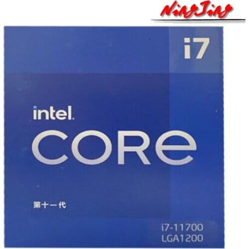 Intel Core i7-11700 i7 11700 2.5 GHz Eight-Core Sixteen-Thread CPU Processor L3=16M 65W LGA 1200 Need H410 B560 Z590 Motherboard