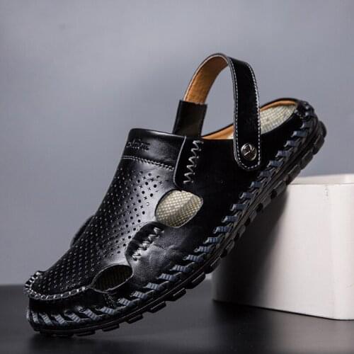 SHENCE Two Ways to Wear Mens Sandals or Slippers Waterproof Non-slip Wear-resistant Casual Beach Shoes Fashion Hiking Shoes