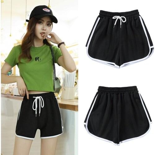 Casual Loose Fitness Sport Shorts Women Summer High Waist Elastic Workout Short Pants Fashion Sexy Cute Beach Sweat Mini Shorts