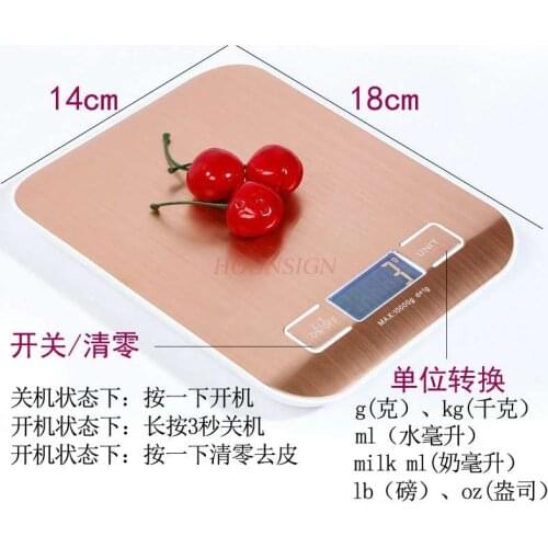 Precision household kitchen scale food food weighing small electronic scale 5kg baking weighing small scale platform scale 10 kg