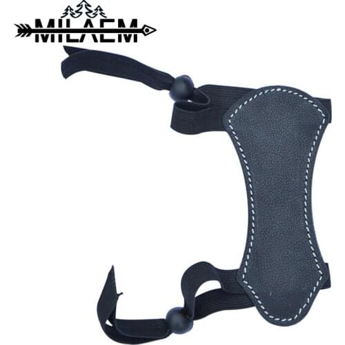 1 PC Archery Arm Guard Black Cowhide Small Arm Protective Tool for Recurve Bow and Arrow Outdoor Hunting Shooting Accessories