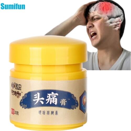 1Pcs Headache Cream Brain Fatigue Pain Relief Relaxing Treat Migraine Dizziness Neuralgia Ointment Herbal Medical Plaster