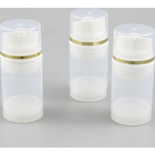 12pcs 50ml Clear Airless Pump Lotion Bottle Plastic Airless Bottle Airless Container Cosmetic Packaging with clear cap